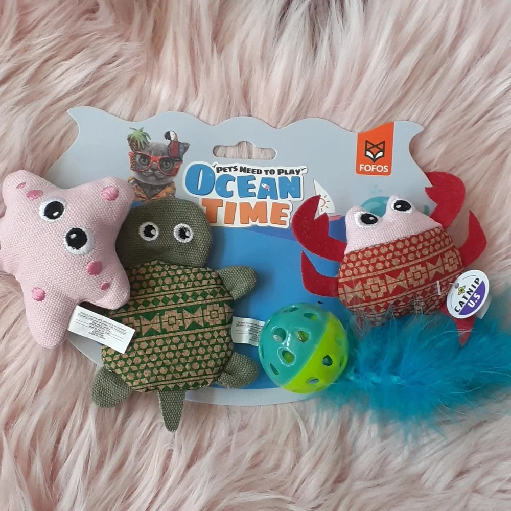 Brand New FOFOS OCEAN TIME Cat Toy-4 CT. - Picture 1 of 1